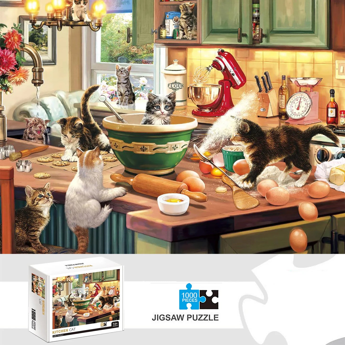 1000 Pieces - Kitchen Cats