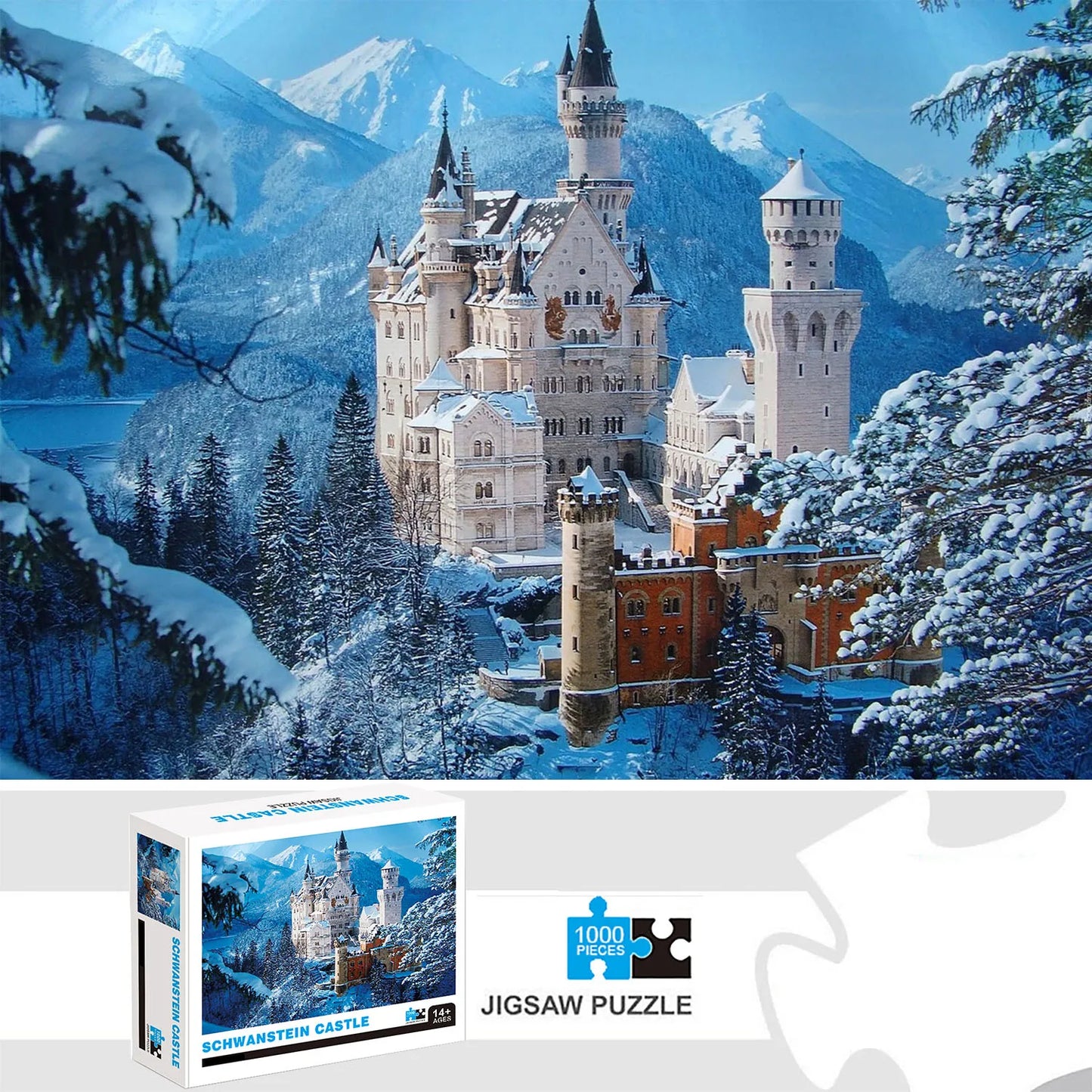 1000 Pieces - Schwanstein Castle